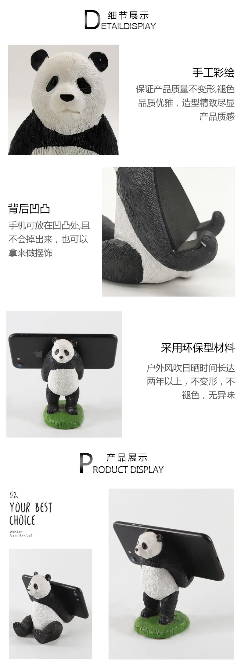 Giant Panda Phone Stand Cartoon Cute Holder — feature 4