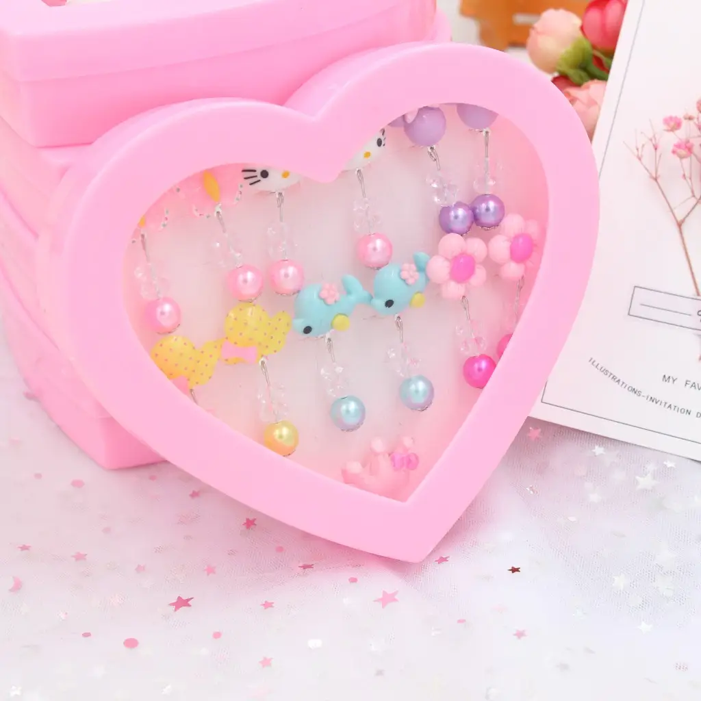 Children's Princess Pearl Earrings Gift Box Suit — feature 2