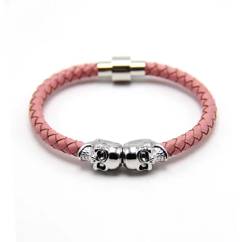 Punk New Men's Ghost Head Cowhide Bracelet - Image 8