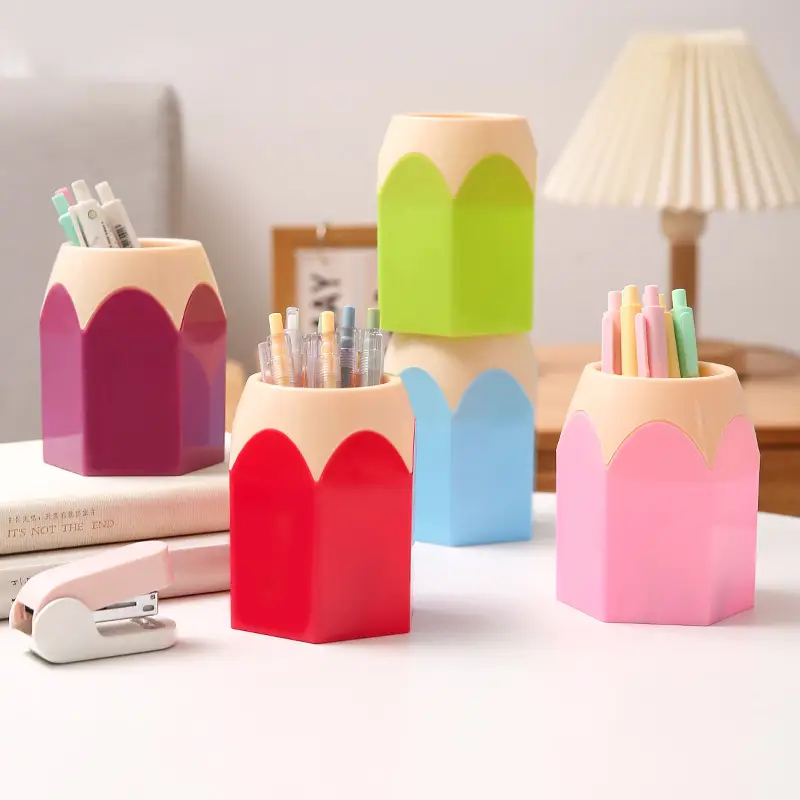 Cross-Border Plastic Pen Holder with Colorful Storage Box - Image 11