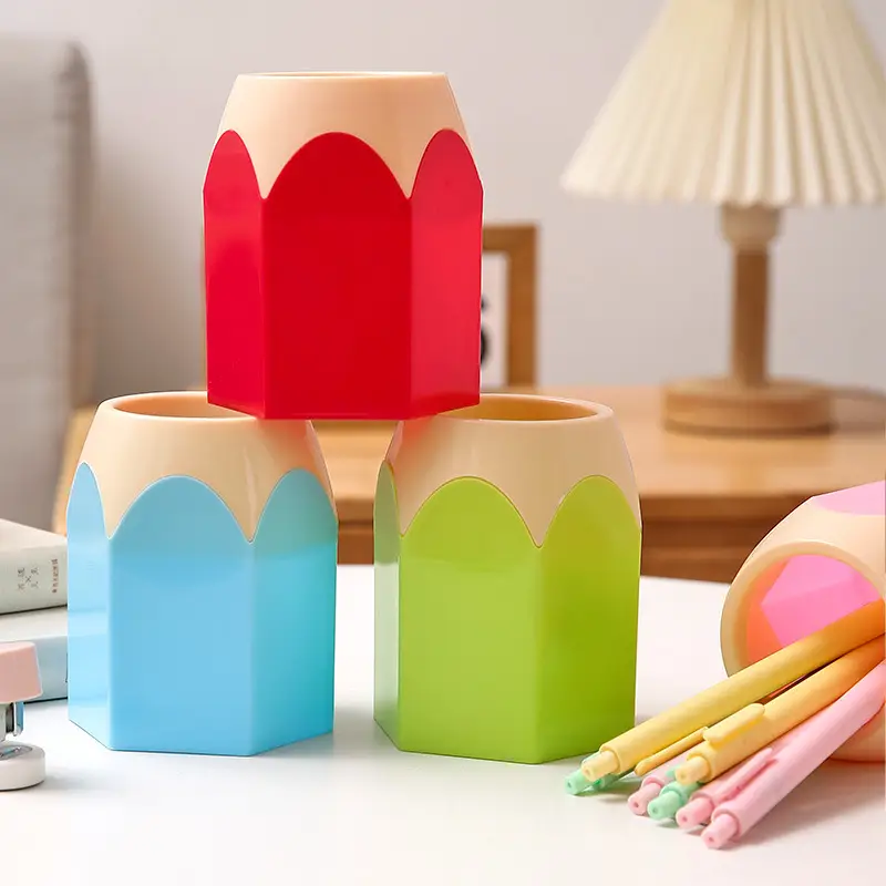 Cross-Border Plastic Pen Holder with Colorful Storage Box - Image 12