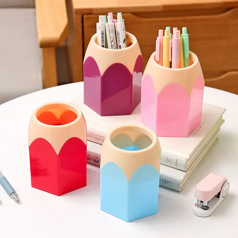 Cross-Border Plastic Pen Holder with Colorful Storage Box - Image 13