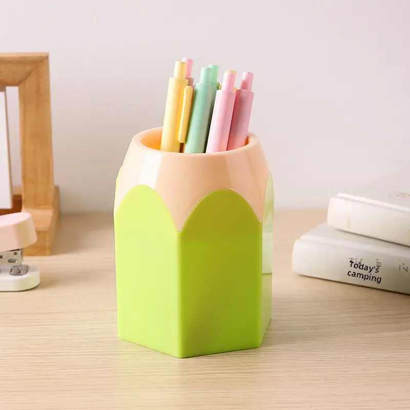 Cross-Border Plastic Pen Holder with Colorful Storage Box - Image 2