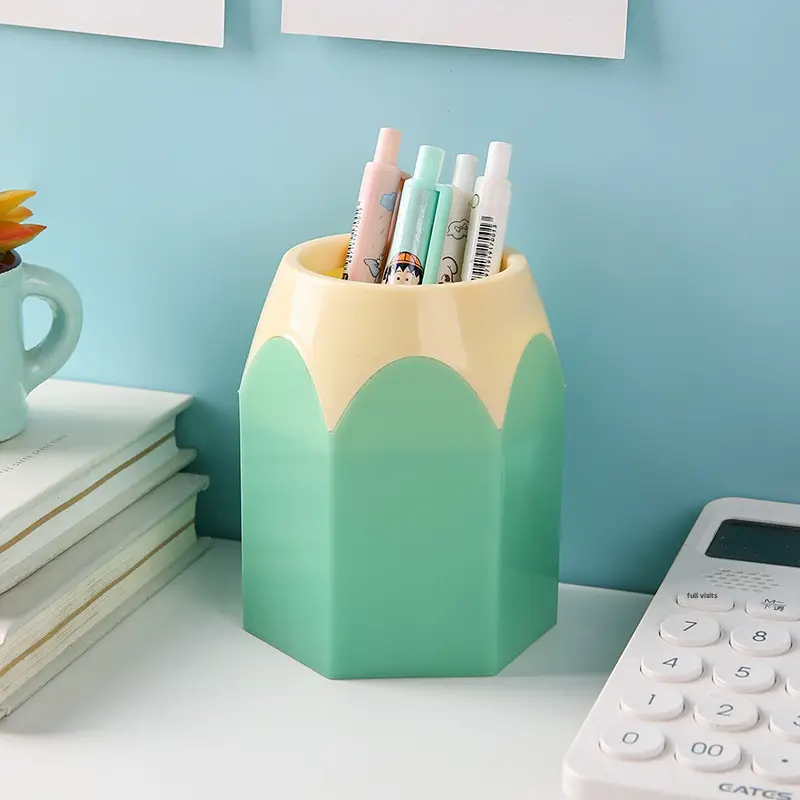 Cross-Border Plastic Pen Holder with Colorful Storage Box - Image 6