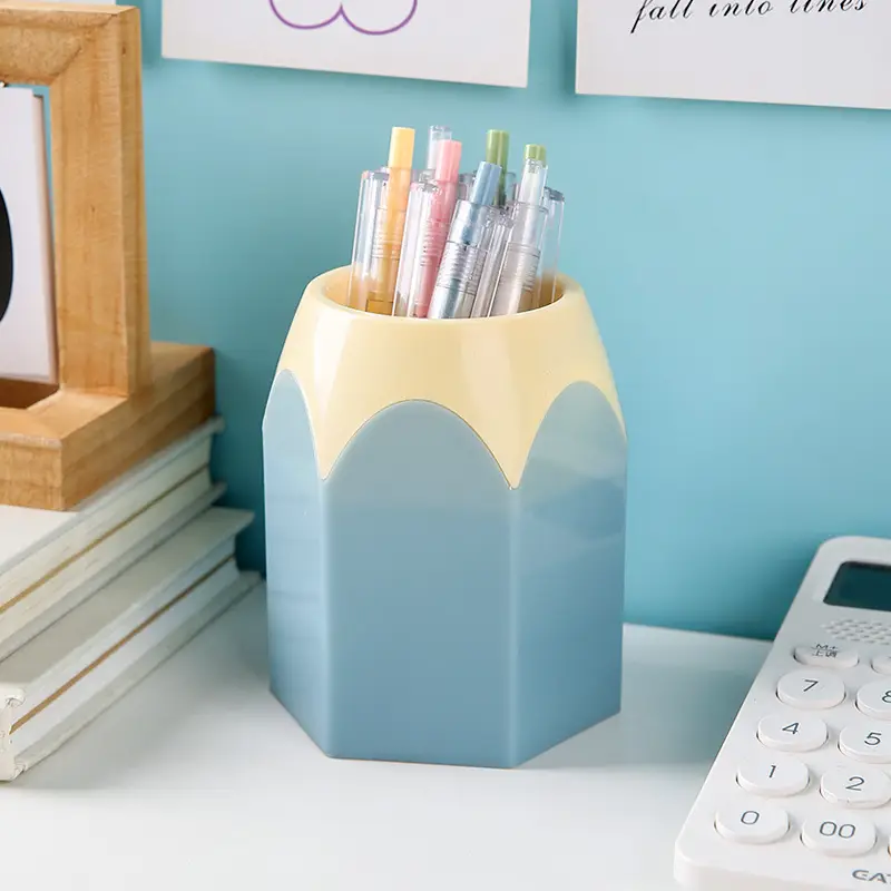 Cross-Border Plastic Pen Holder with Colorful Storage Box - Image 7
