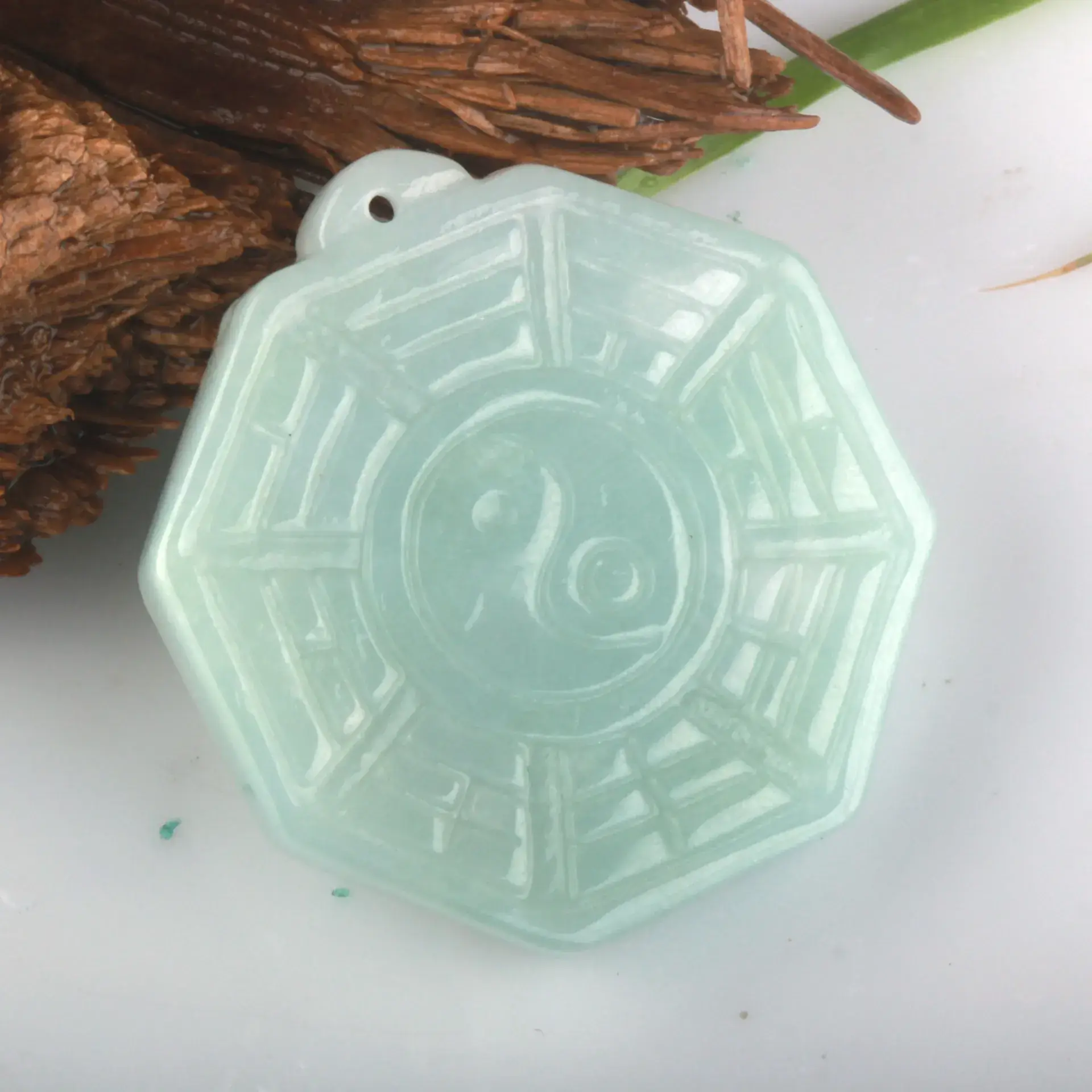 Jade Jigsaw Pendant Necklace Wholesale Green - Image 6