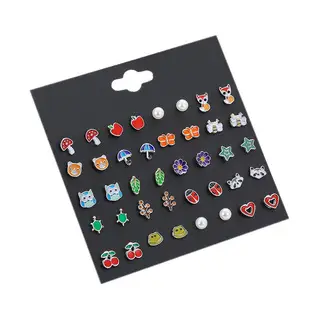 Pearl & Diamond Earrings Set 30 Pairs Wholesale — feature 27