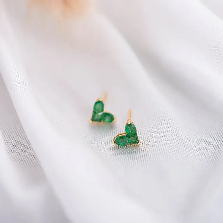 9K Gold Pearl Red Ruby Earrings Set — feature 15