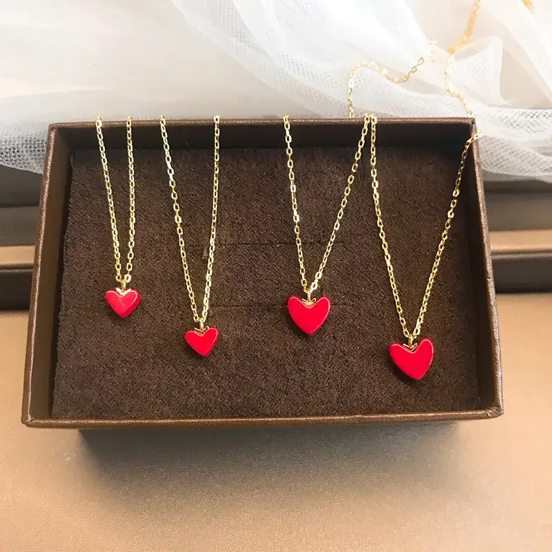 9K Gold Pearl Red Ruby Earrings Set — feature 3