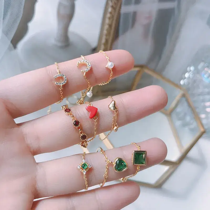 9K Gold Pearl Red Ruby Earrings Set — feature 4