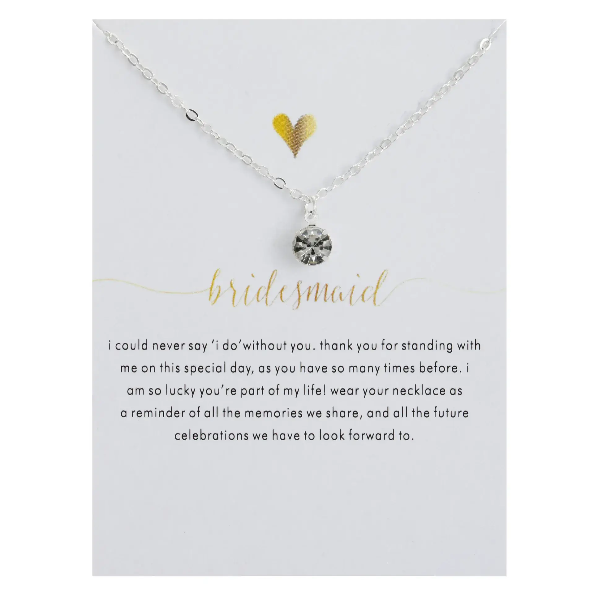 New Diamond Alloy Wedding Pendant Necklace Gold Chain - Image 2