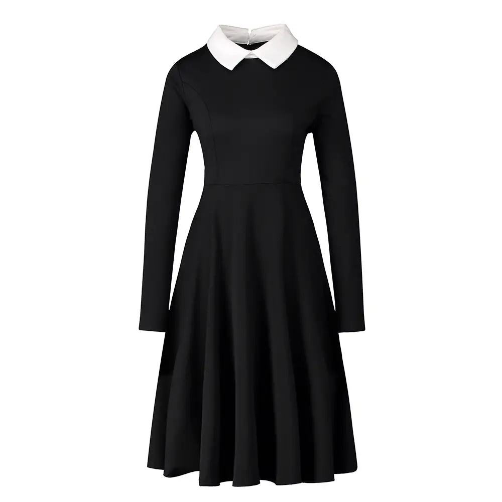 Maroon Cross-Border Swing Dress for Women Large - Image 3