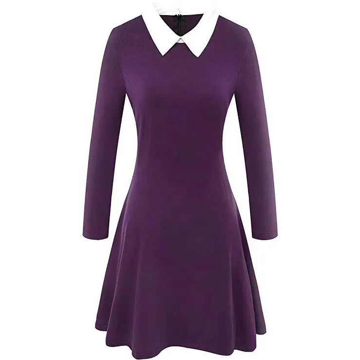 Maroon Cross-Border Swing Dress for Women Large - Image 5