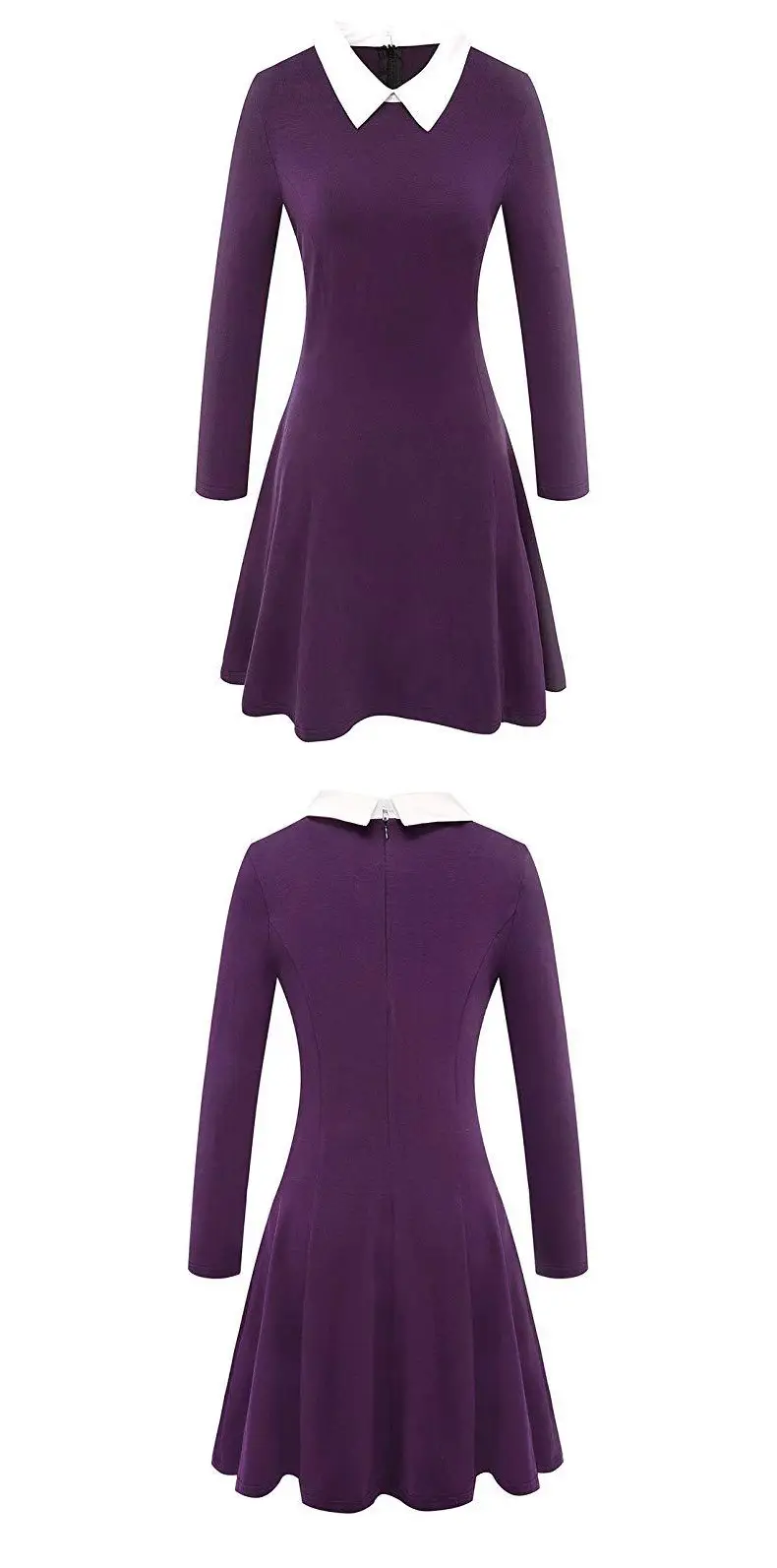 Maroon Cross-Border Swing Dress for Women Large — feature 11