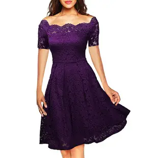 Maroon Cross-Border Swing Dress for Women Large — feature 26