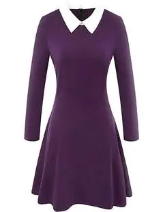 Maroon Cross-Border Swing Dress for Women Large — feature 27