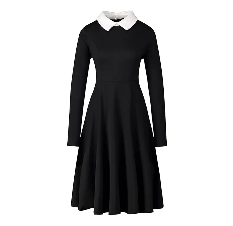 Maroon Cross-Border Swing Dress for Women Large — feature 9