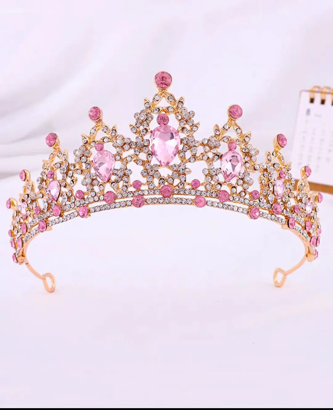 Hot New Baroque Alloy Crown Hair Accessory Gold Sparkle - Image 6