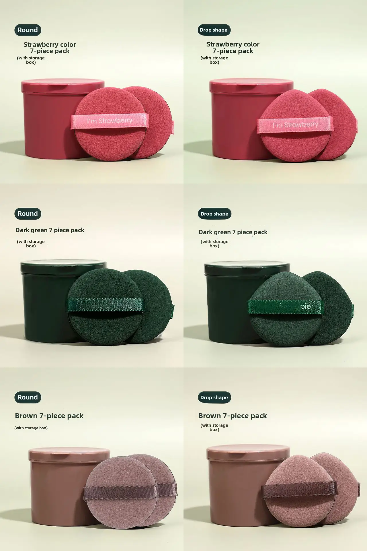 Non-Latex Wet Dry Makeup Sponge Puff Set
