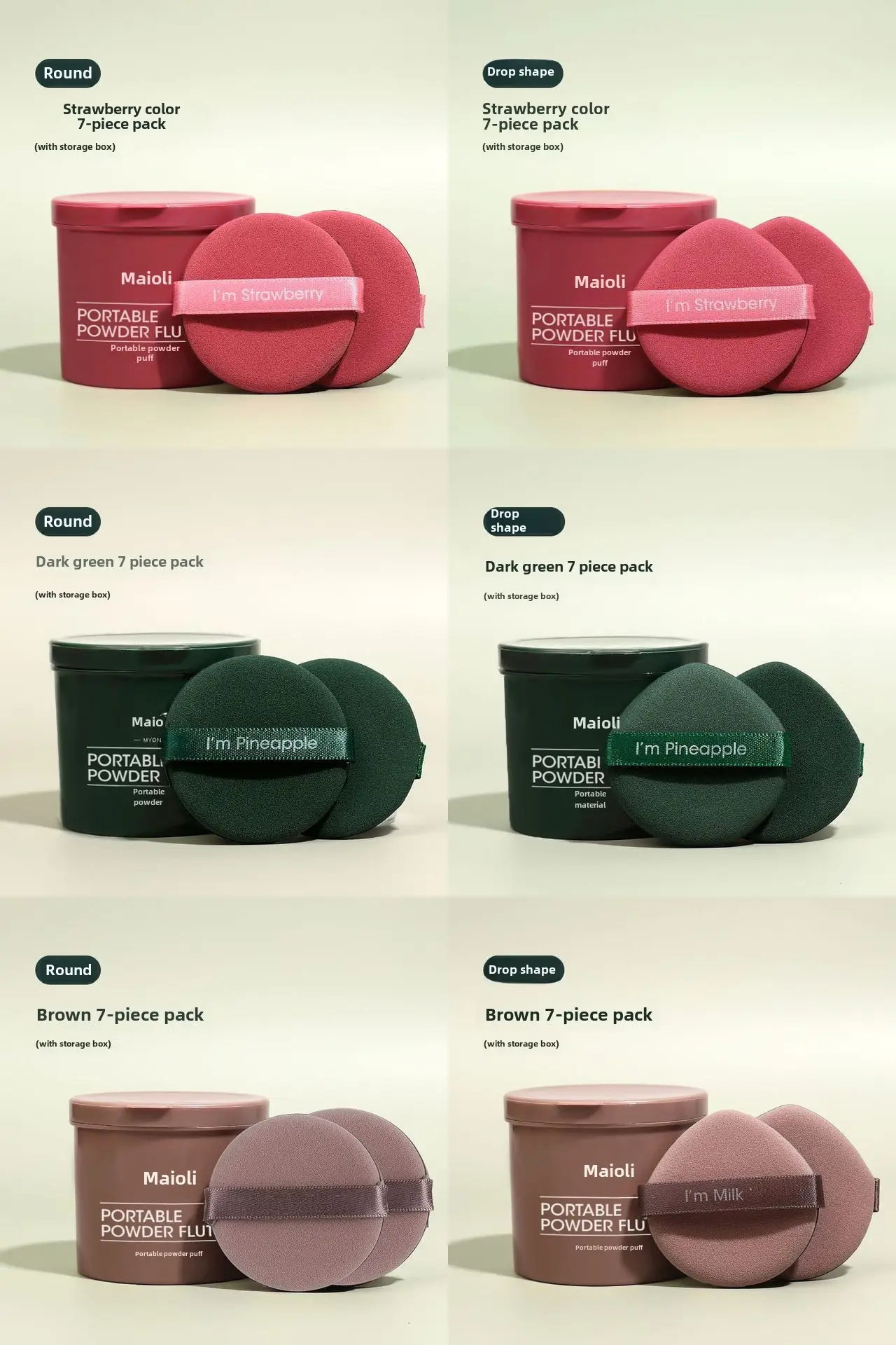 Non-Latex Wet Dry Makeup Sponge Puff Set