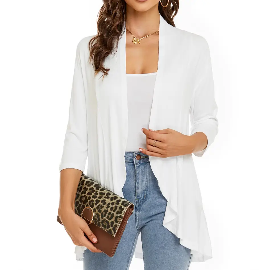 Women's Pink Seven-Sleeve Cardigan Jacket - Image 19