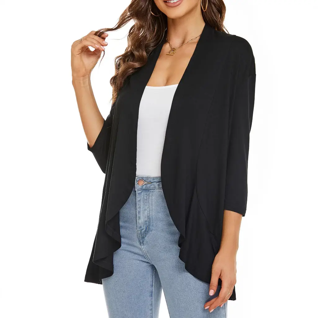 Women's Pink Seven-Sleeve Cardigan Jacket - Image 20