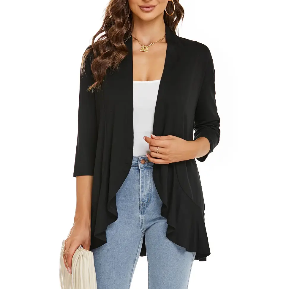Women's Pink Seven-Sleeve Cardigan Jacket - Image 21
