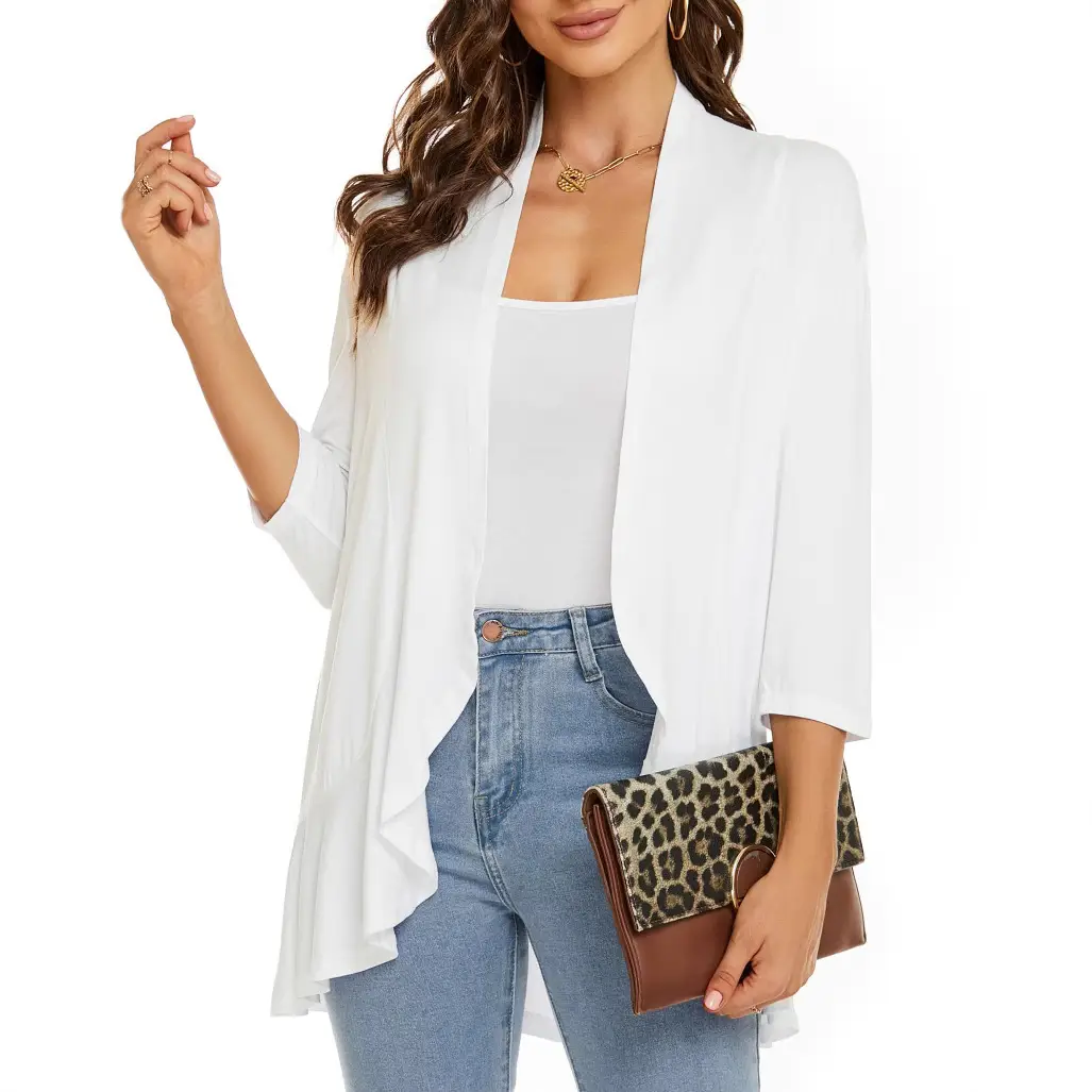 Women's Pink Seven-Sleeve Cardigan Jacket - Image 22