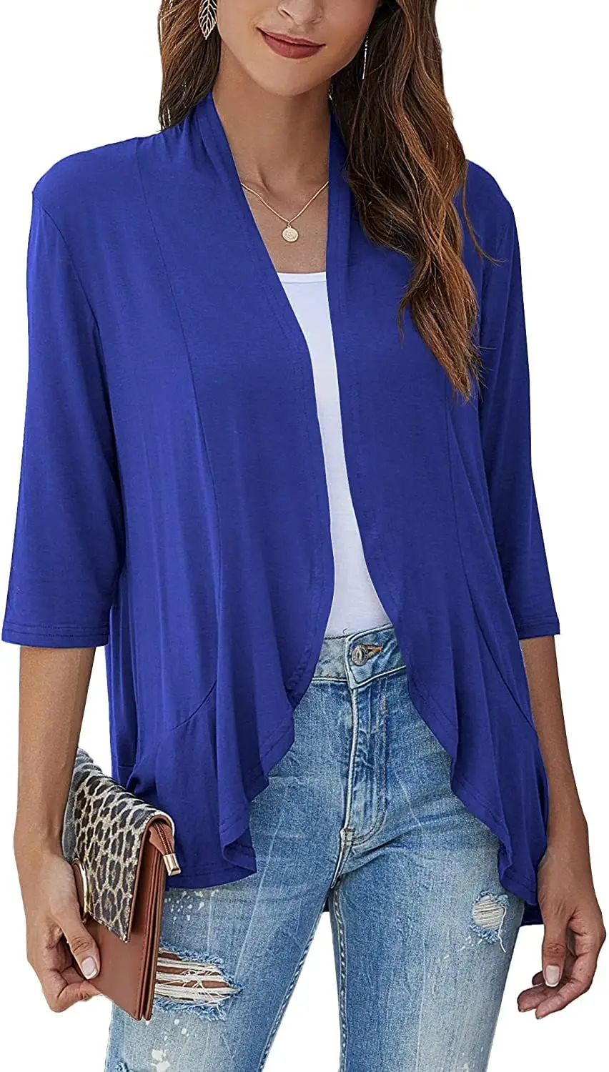 Women's Pink Seven-Sleeve Cardigan Jacket - Image 10