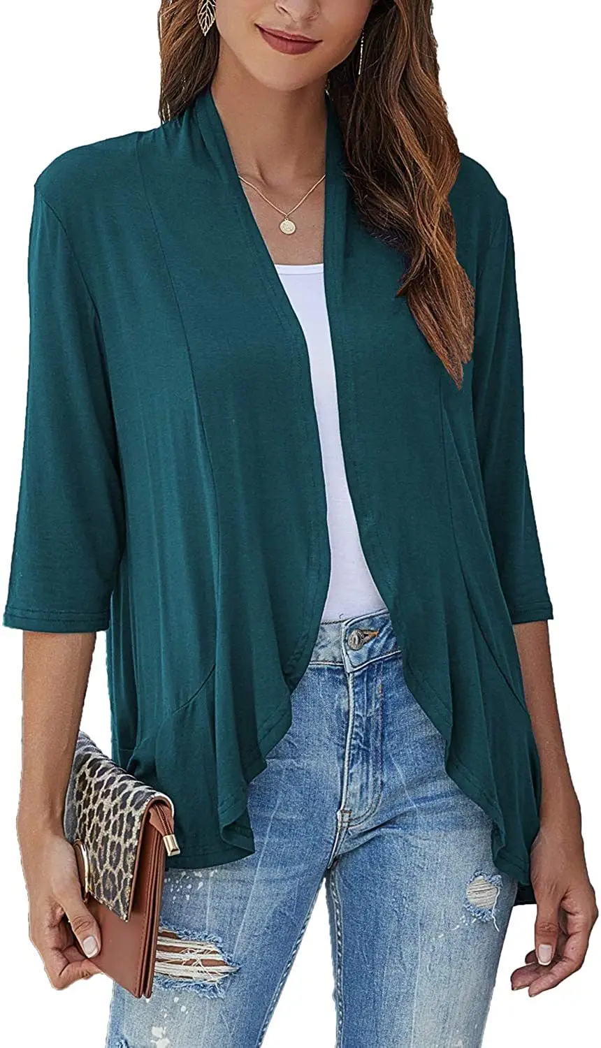 Women's Pink Seven-Sleeve Cardigan Jacket - Image 11