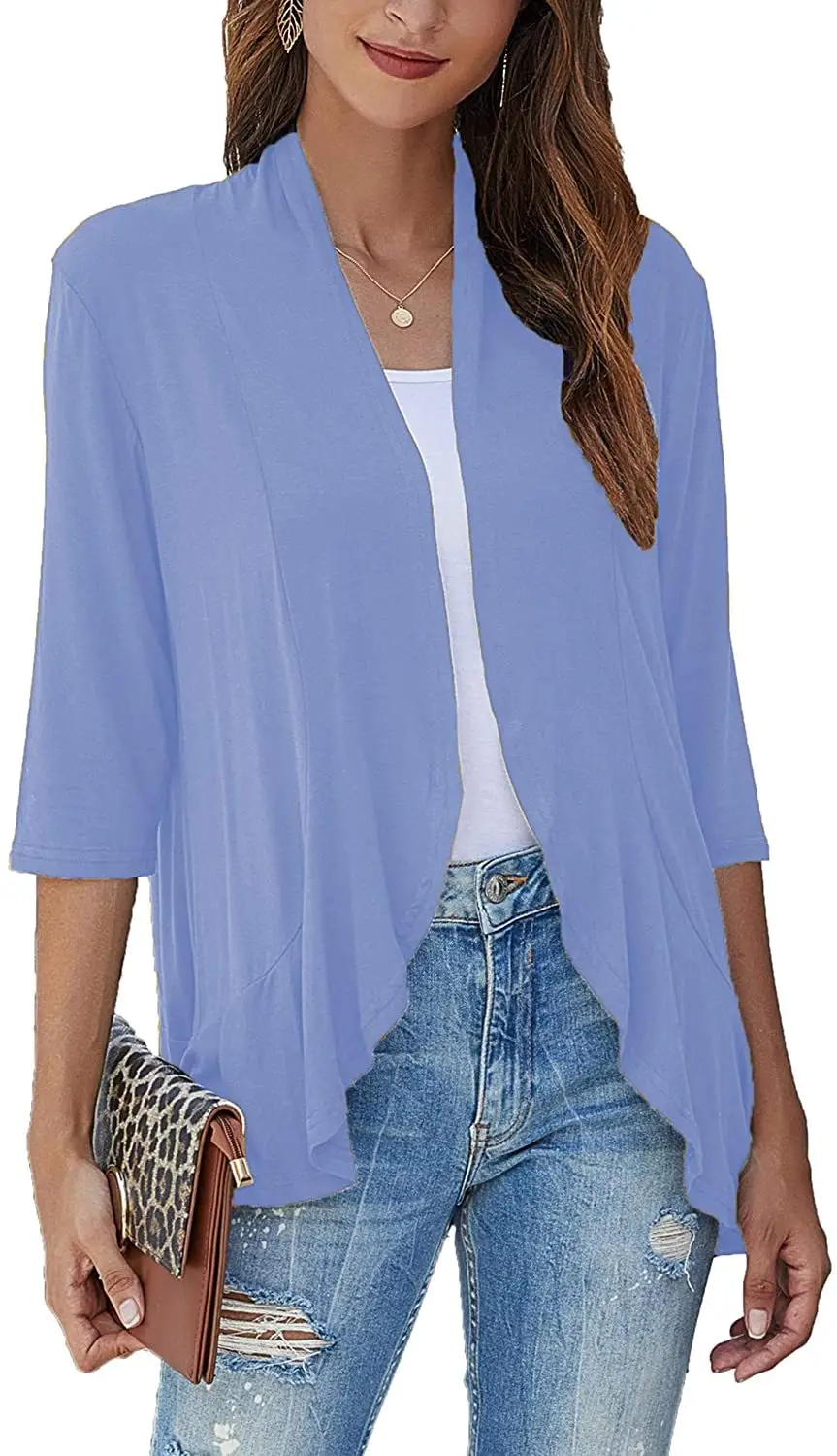 Women's Pink Seven-Sleeve Cardigan Jacket - Image 14