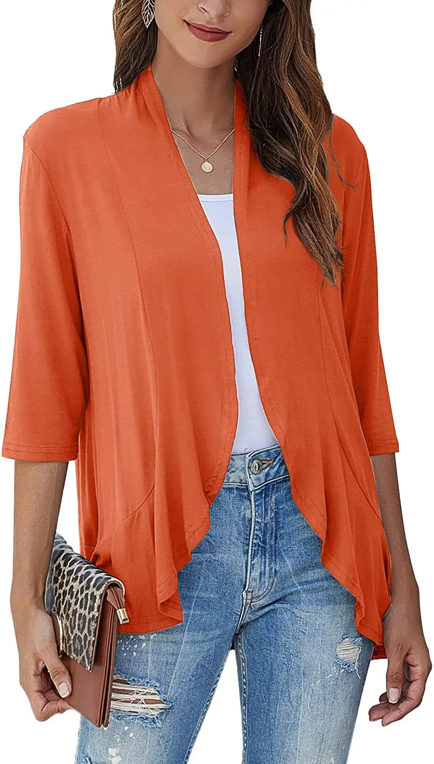 Women's Pink Seven-Sleeve Cardigan Jacket - Image 6