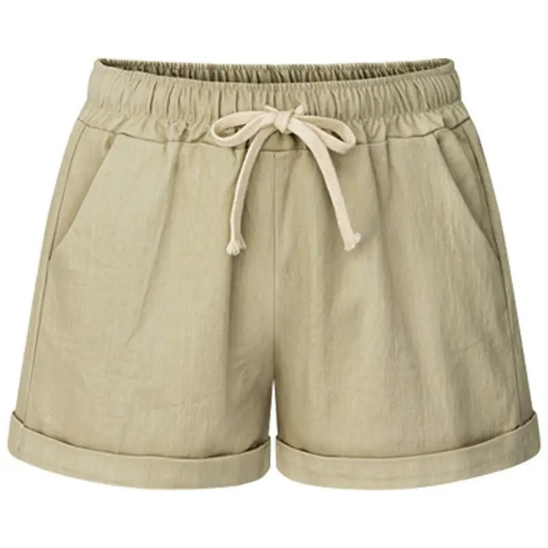 Women Cotton Shorts White Summer Loose Fit - Image 13
