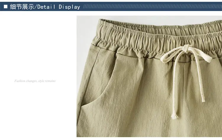 Women Cotton Shorts White Summer Loose Fit — feature 12
