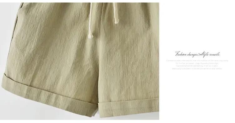 Women Cotton Shorts White Summer Loose Fit — feature 13