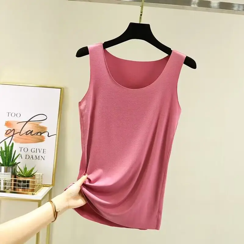 Women's Pink Modal V-Neck Camisole Slim Fit - Image 4