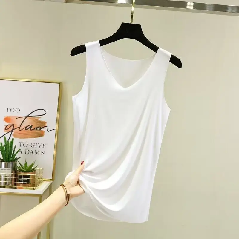 Women's Pink Modal V-Neck Camisole Slim Fit - Image 9