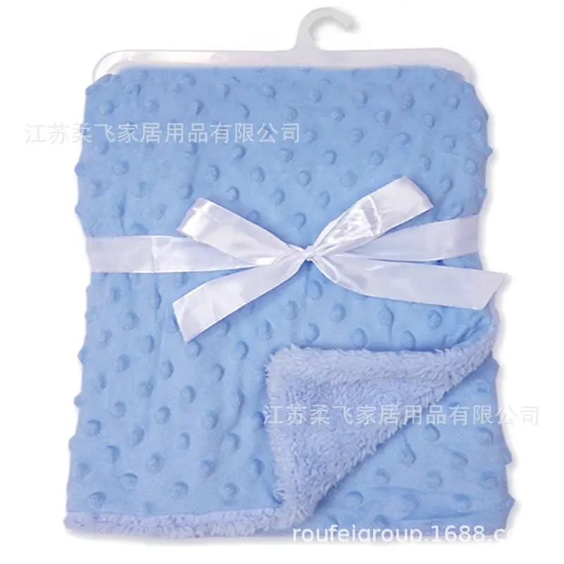 Short Plush Cashmere Baby Blanket White - Image 12