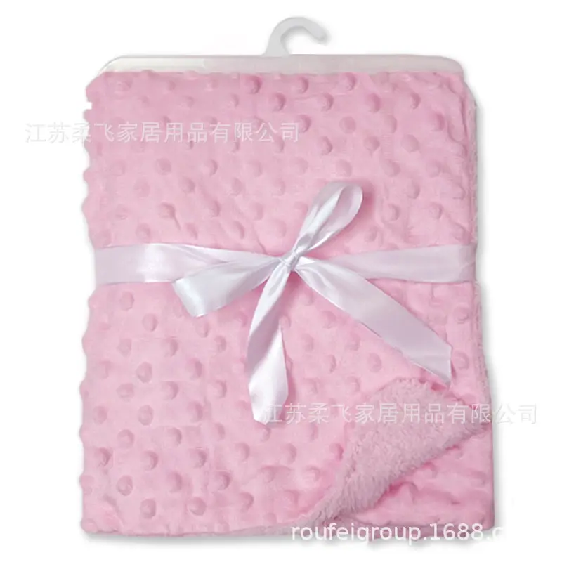 Short Plush Cashmere Baby Blanket White - Image 9
