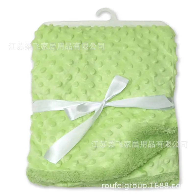 Short Plush Cashmere Baby Blanket White - Image 11