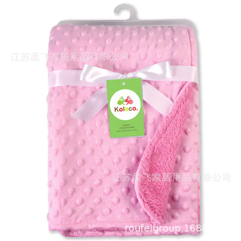 Short Plush Cashmere Baby Blanket White - Image 2