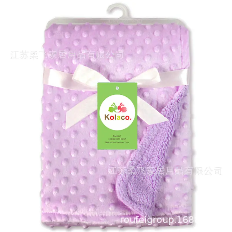 Short Plush Cashmere Baby Blanket White - Image 3