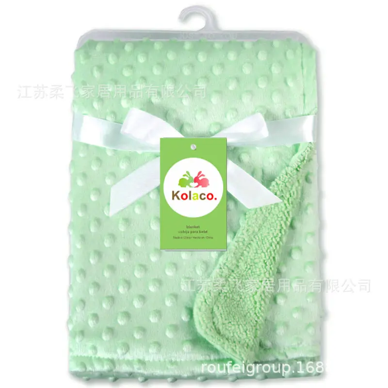 Short Plush Cashmere Baby Blanket White - Image 4