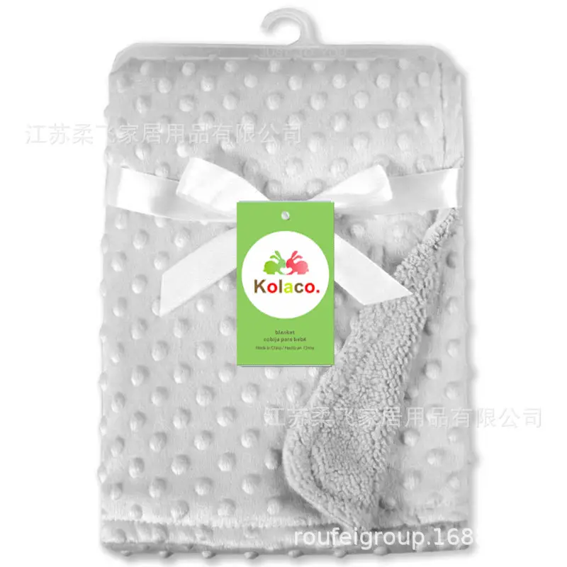 Short Plush Cashmere Baby Blanket White - Image 6