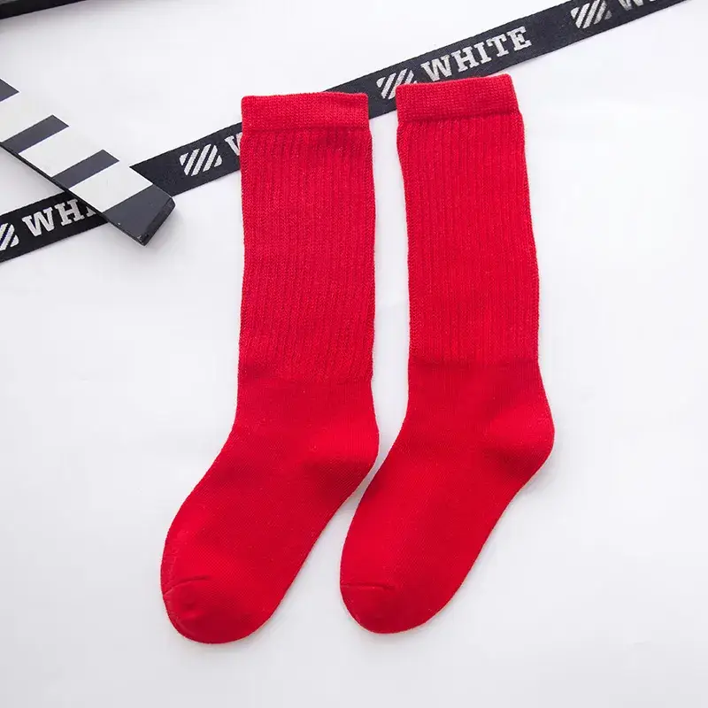 Red Cotton Girls Socks Sweat Absorbent - Image 11