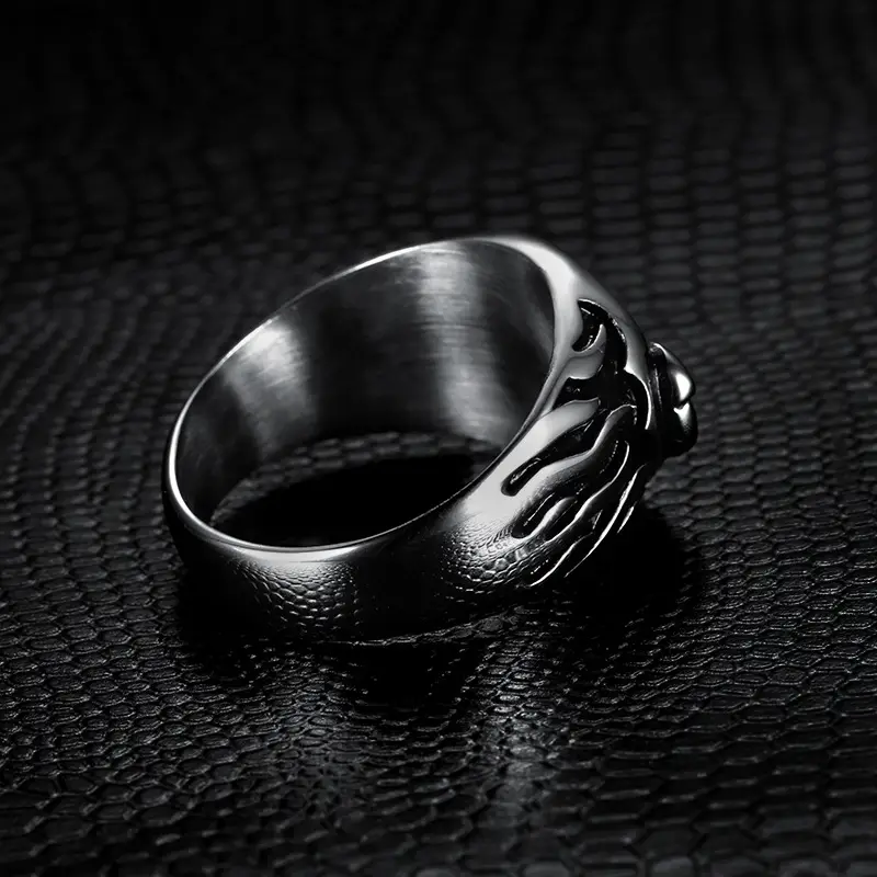 Titanium Steel Motorcycle Flame Ring for Men - Image 5