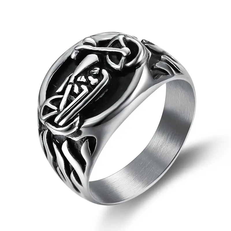 Titanium Steel Motorcycle Flame Ring for Men - Image 6
