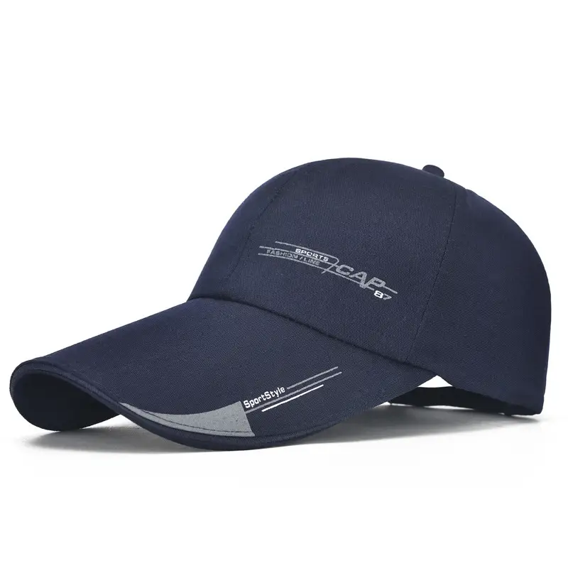 Men Navy Baseball Cap with Brand Logo - Image 9