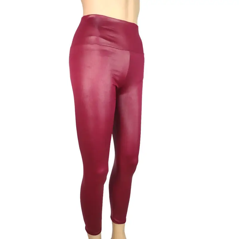 Women Yellow Slim Fitting Leggings Cotton Casual Butt-Lifting Yoga Pants Large Export Wholesale — feature 24