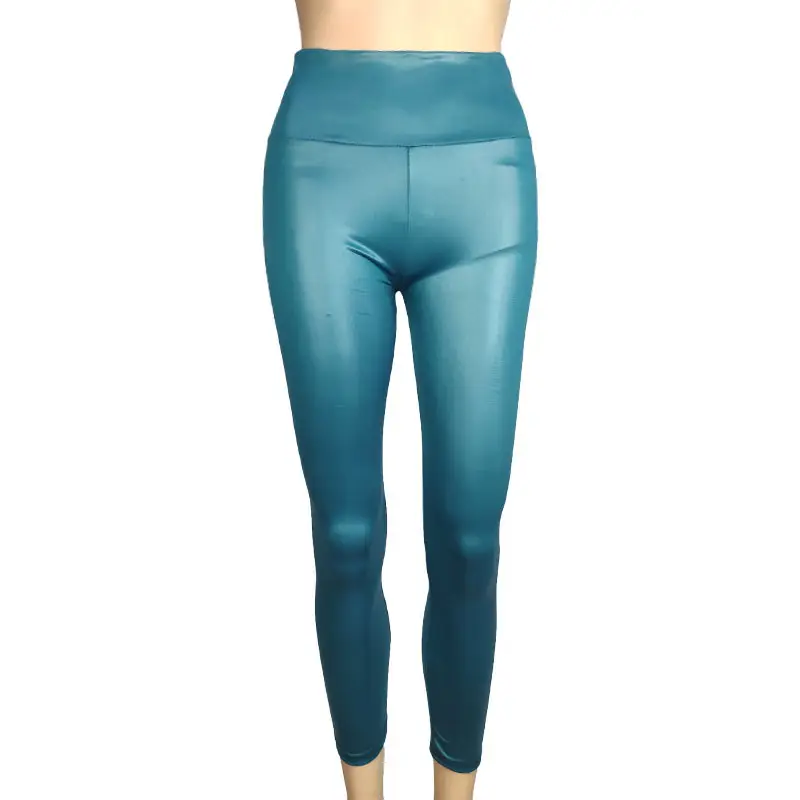 Women Yellow Slim Fitting Leggings Cotton Casual Butt-Lifting Yoga Pants Large Export Wholesale — feature 25